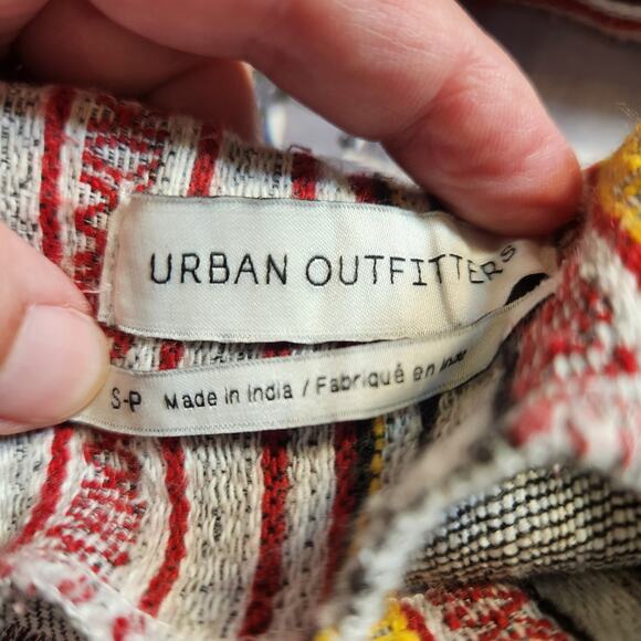 URBAN OUTFITTERS UO Bellamy Geo Striped Red Multi Knit Skirtall Jumper Junior SP - Picture 4 of 11